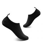 YALOX Womens Water Shoes Mens Beach Shoes Adult Pool Shoes Barefoot Quick-Dry Aqua Yoga Socks for Outdoor Sports(Black,44/45EU)